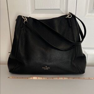 Kate Spade Black Pebbled Leather Shoulder Bag